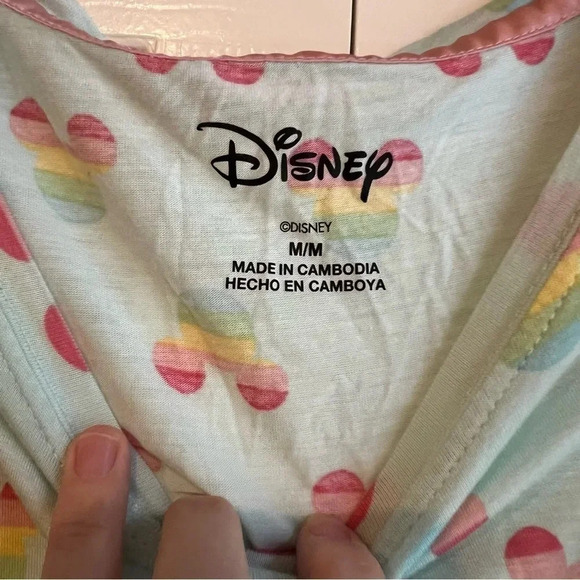 Disney Mickey Mouse Pajama Set Short sleeve top and shorts size Medium - Picture 3 of 9